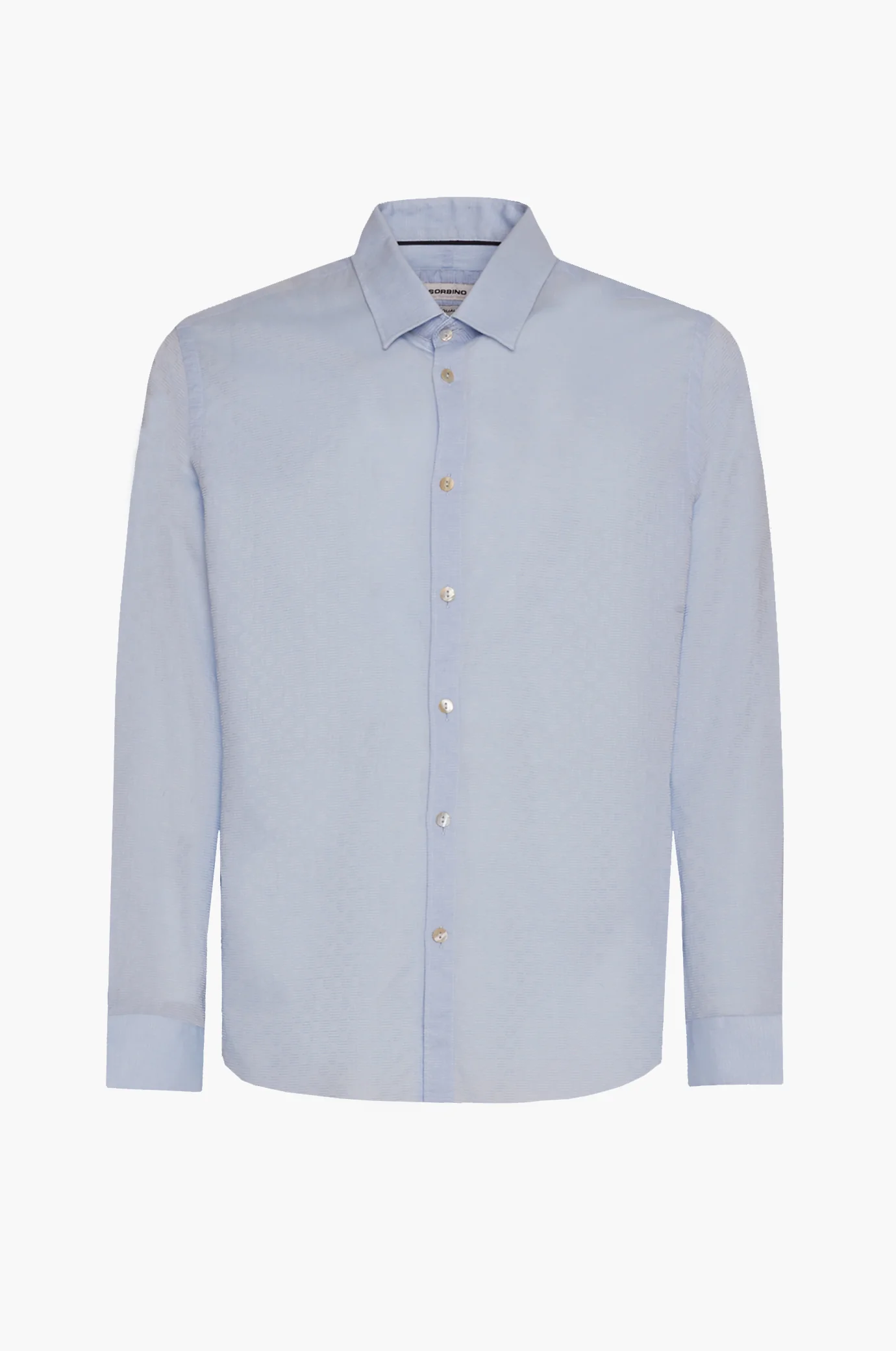 Camicia regular fit con micro trama - Image 5