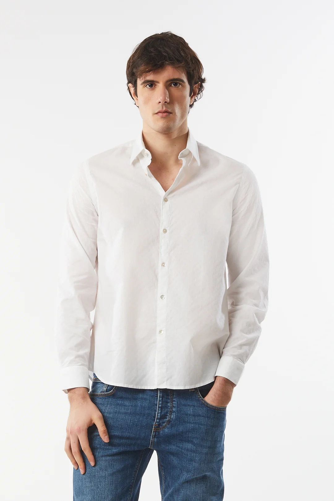 Camicia regular fit con micro trama - Image 7