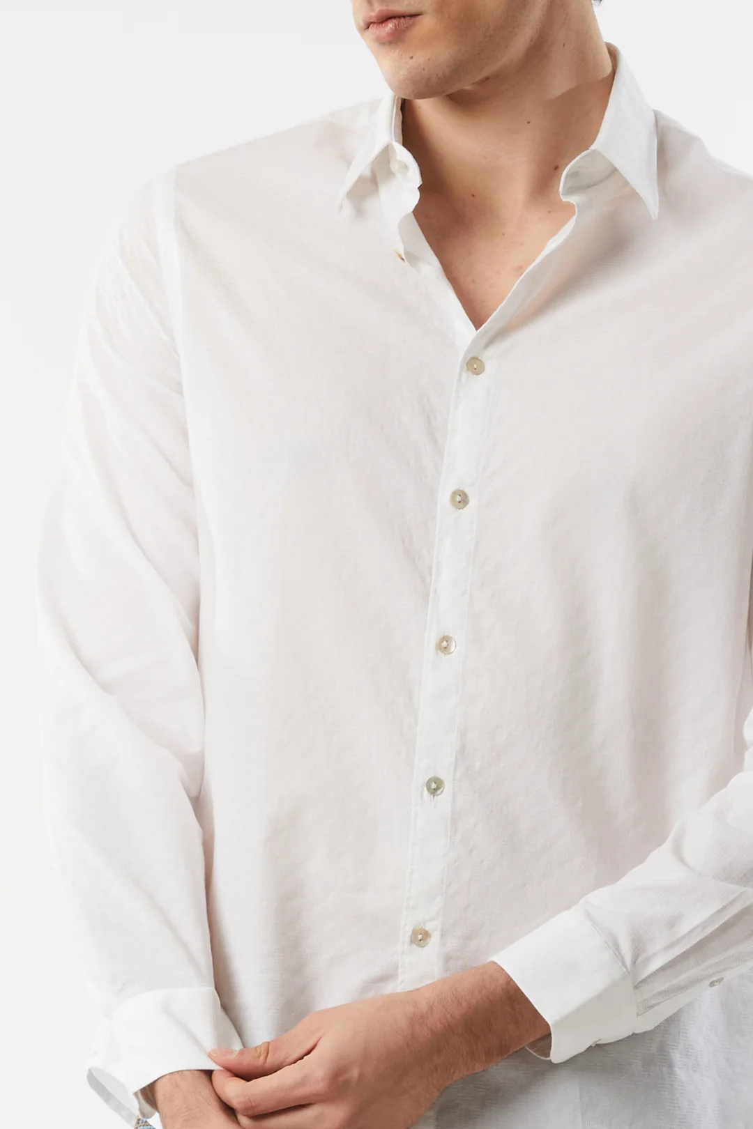 Camicia regular fit con micro trama - Image 8