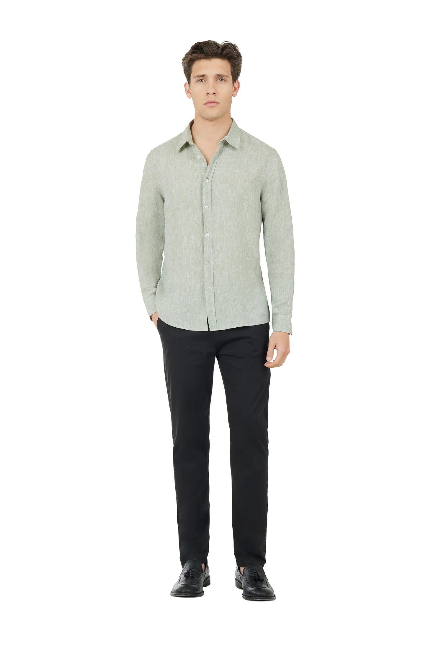 Camicia comfort fit in lino - Image 31
