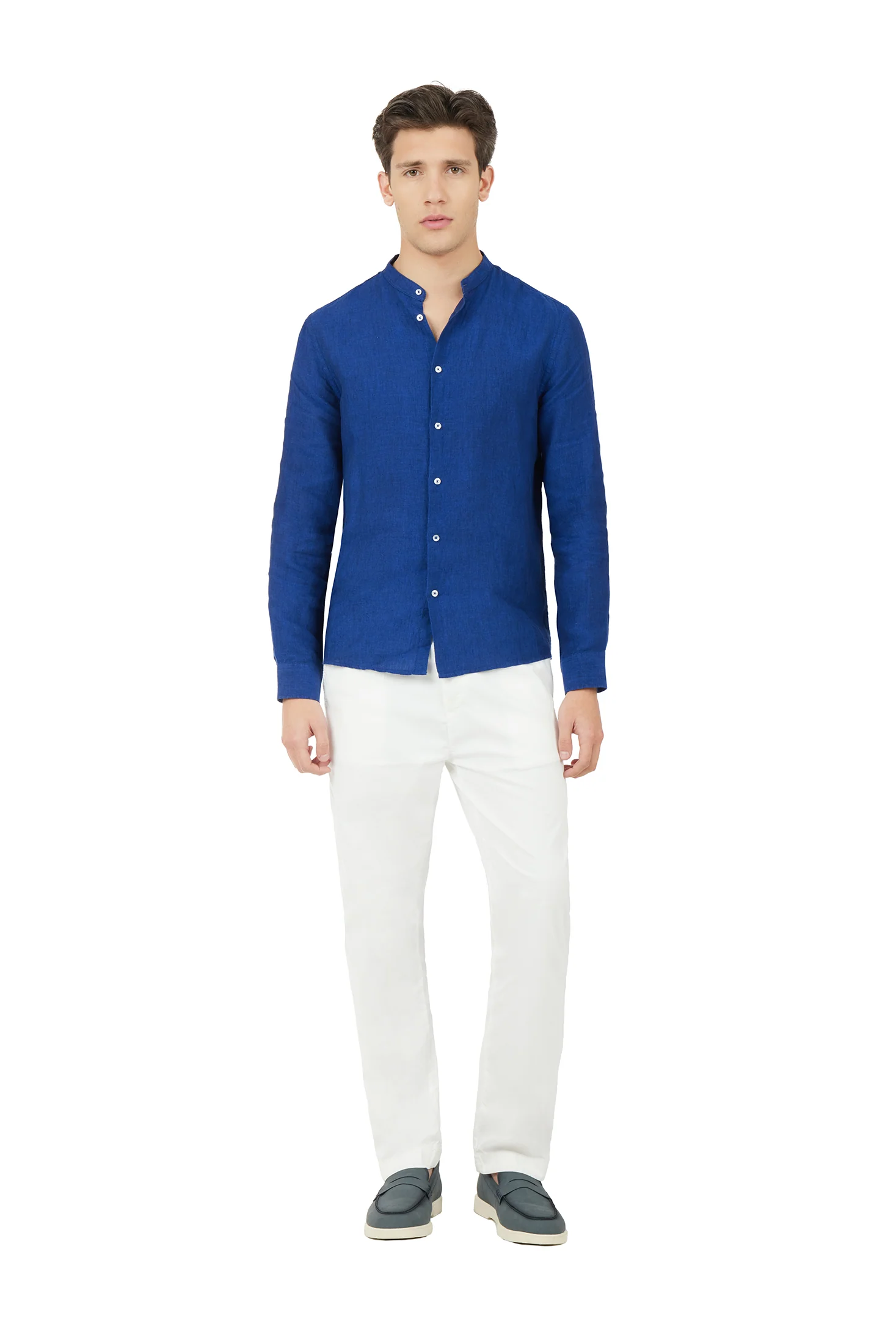 Camicia comfort fit coreana in lino - Image 21
