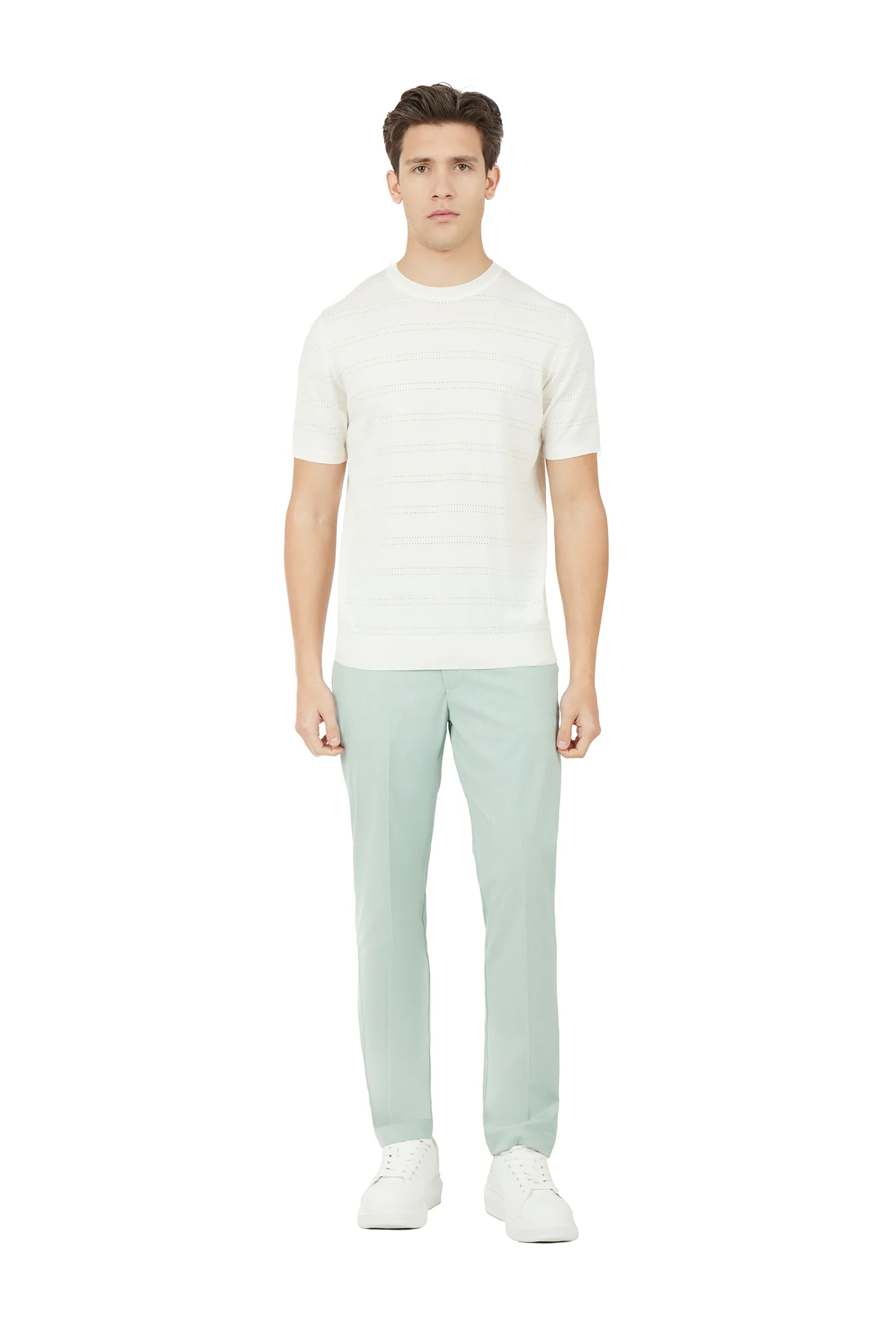T-shirt in maglia con trama - Image 3
