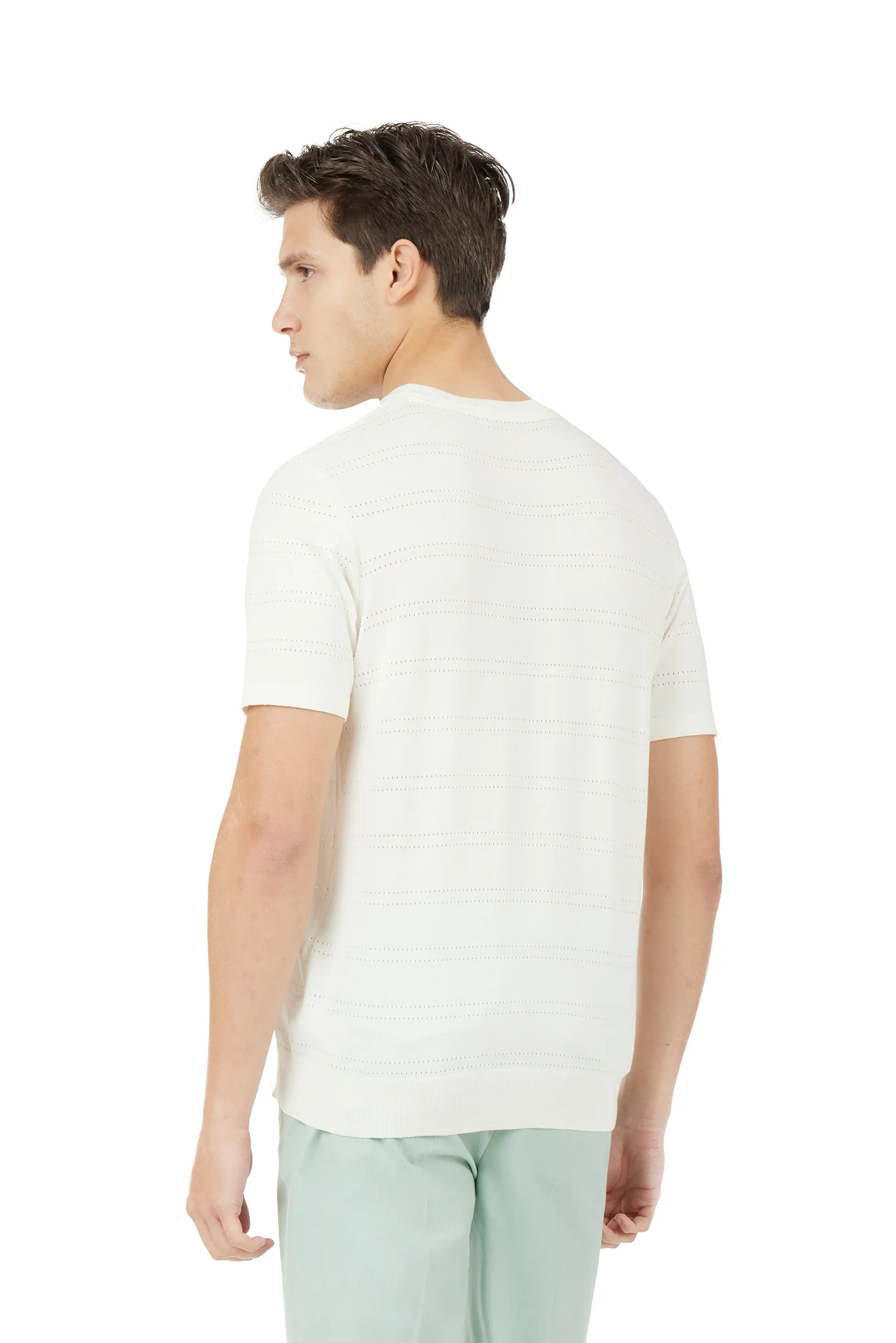 T-shirt in maglia con trama - Image 4