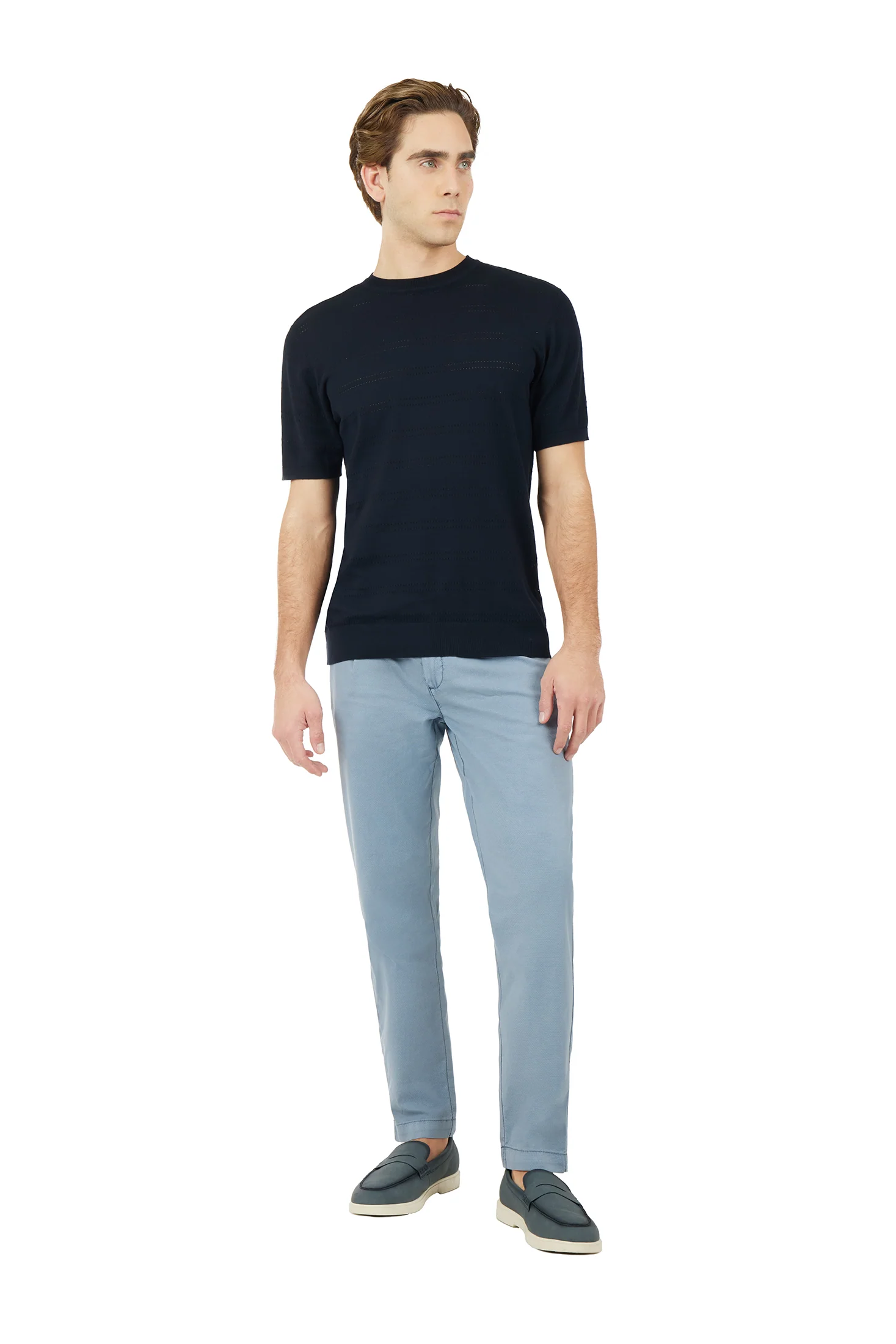 T-shirt in maglia con trama - Image 9