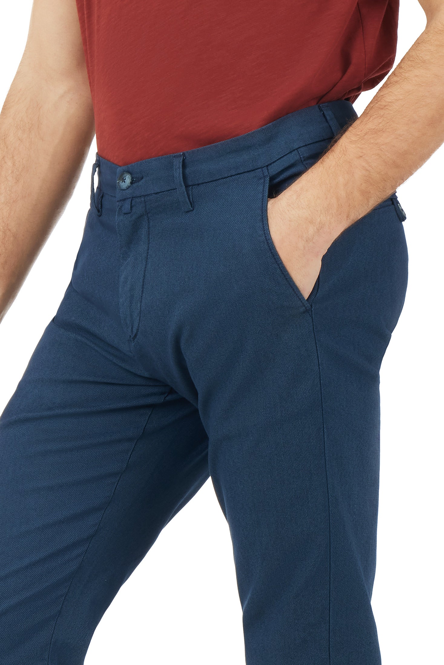 Pantaloni chinos slim fit dobby tinto filo - Image 4