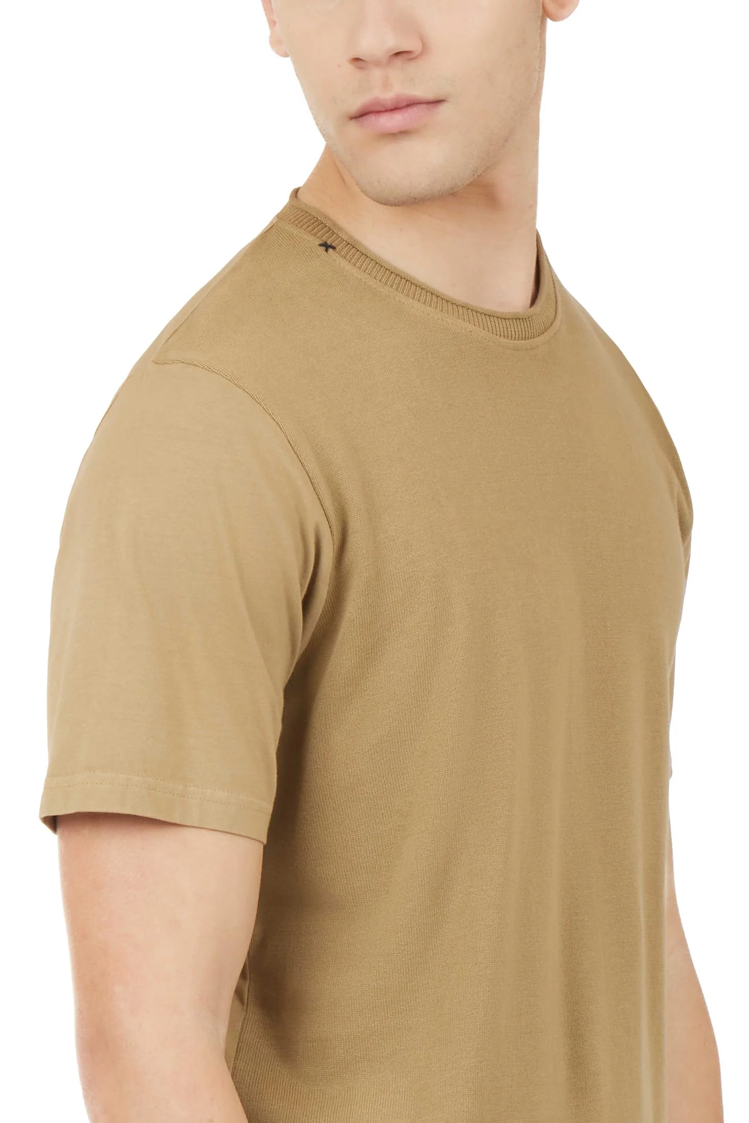 T-shirt in maglia con dettagli taglio vivo - Image 10