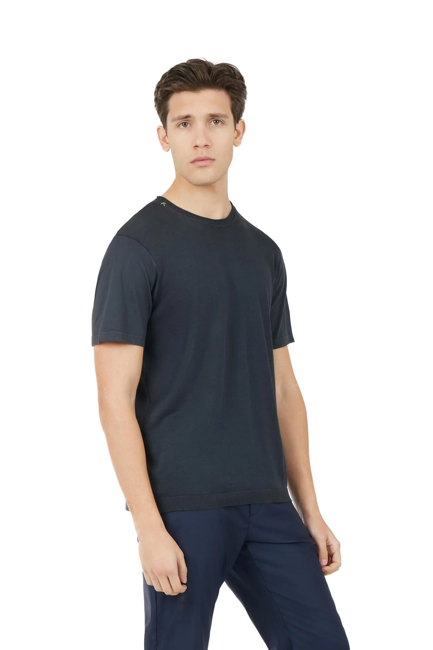 T-shirt in maglia con dettagli taglio vivo - Image 5