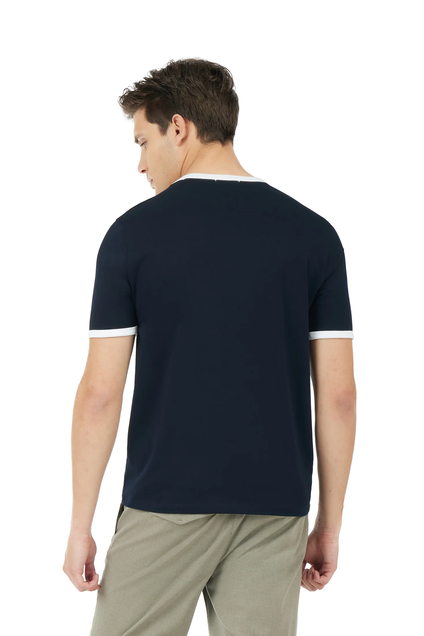 T-shirt con rifinitura a contrasto - Image 4